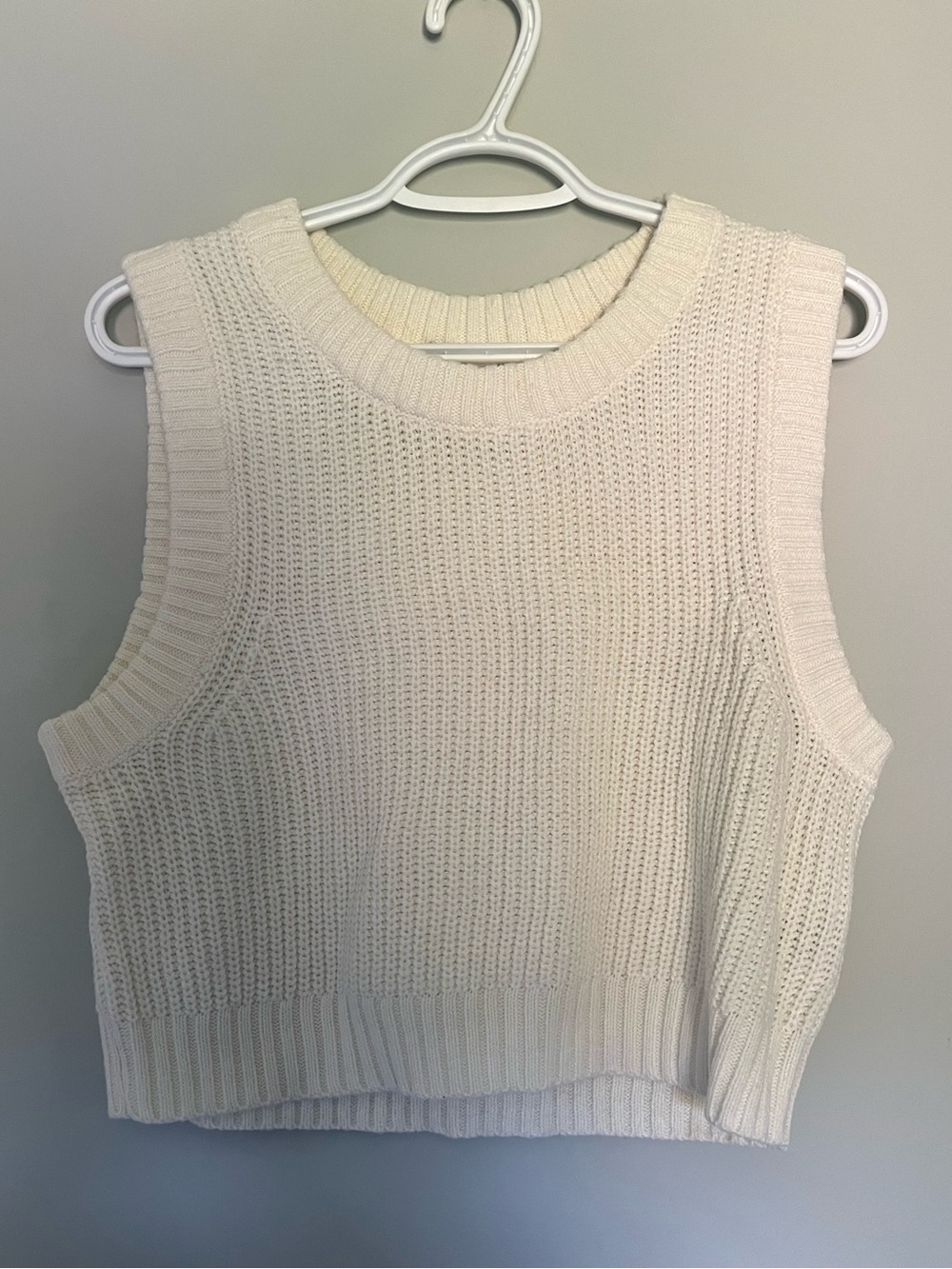 H&M Cream Knit Sweater Vest